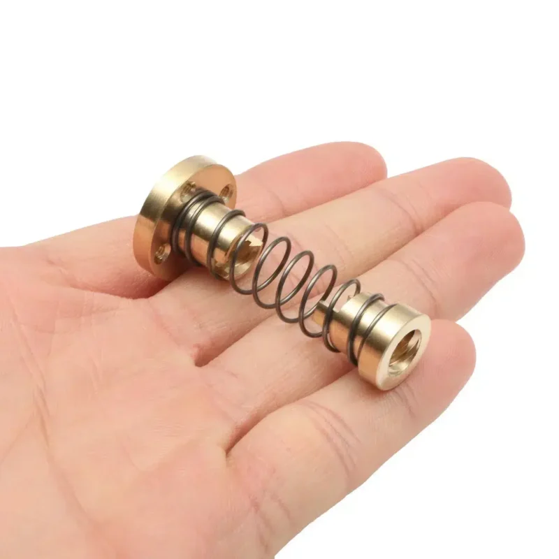T8 ACME Anti Backlash Spring Loaded Nut For CNC 8mm Threaded Rod Lead Screw (2) T8 ACME Anti Backlash Spring Loaded Nut For CNC 8mm Threaded Rod Lead Screw