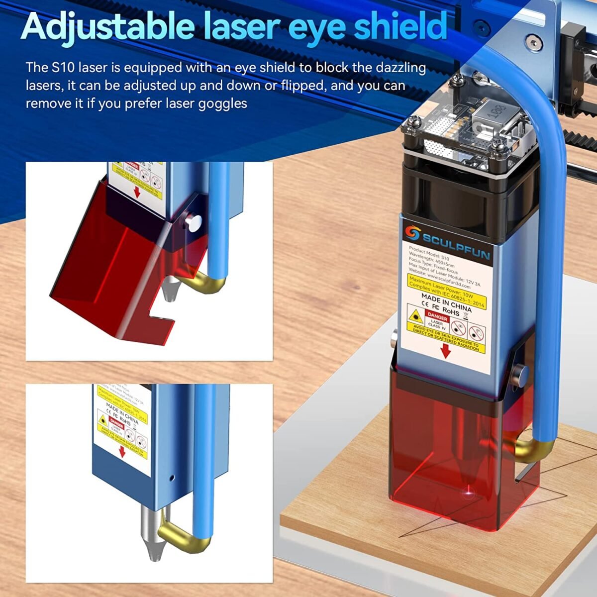 SCULPFUN S10 Laser Module 10W For Laser Engraving Machine