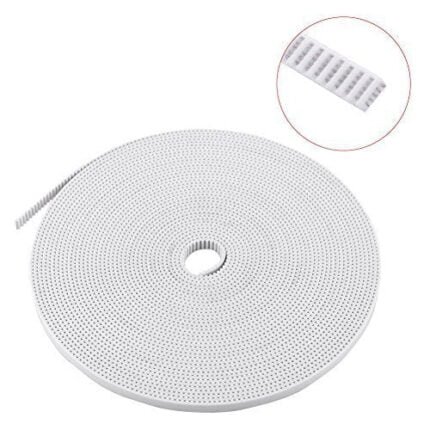 6mm GT2 Timing Belt White with Steel Core Open Synchronous Belt PU