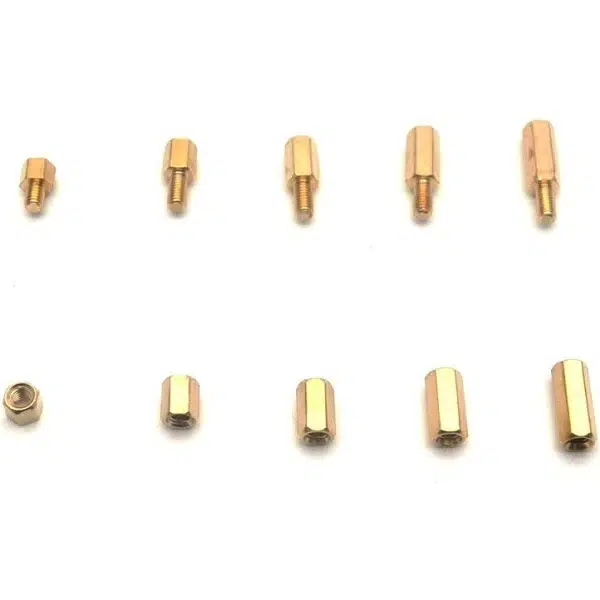 M3 Male-Female Brass Hex Column Standoff Spacer – 300pcs/Set - MechBlock