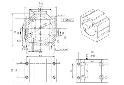 44mm Spindle Clamp - Aluminum Mounting Bracket For CNC, Router, Or Fixture