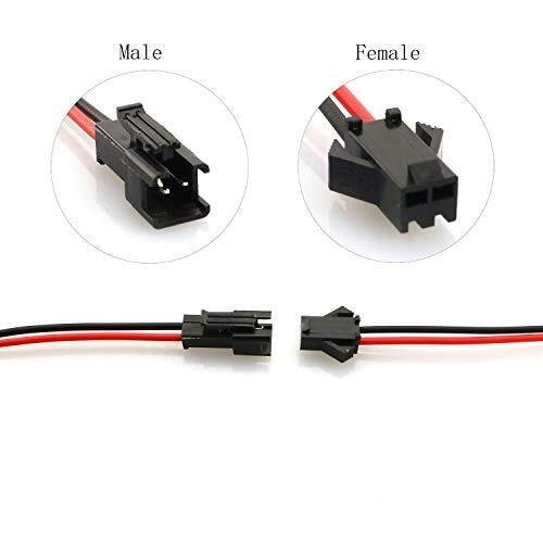 JST SM 2 Pin Plug Male and Female Connector for LED Light