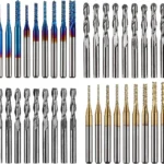 40 PCS End Mills CNC Router Bits1/8" Shank CNC Cutter Milling Carving Bit Set