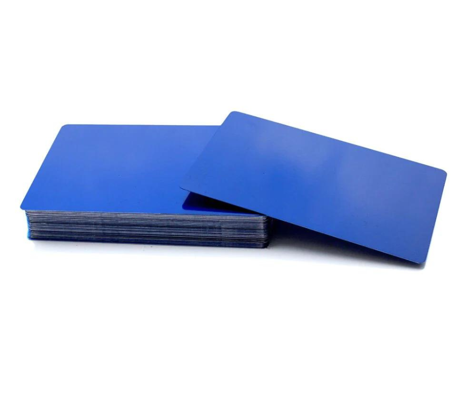 metal card dark blue