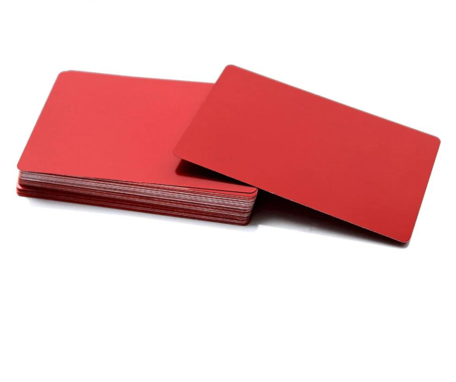 metal card red