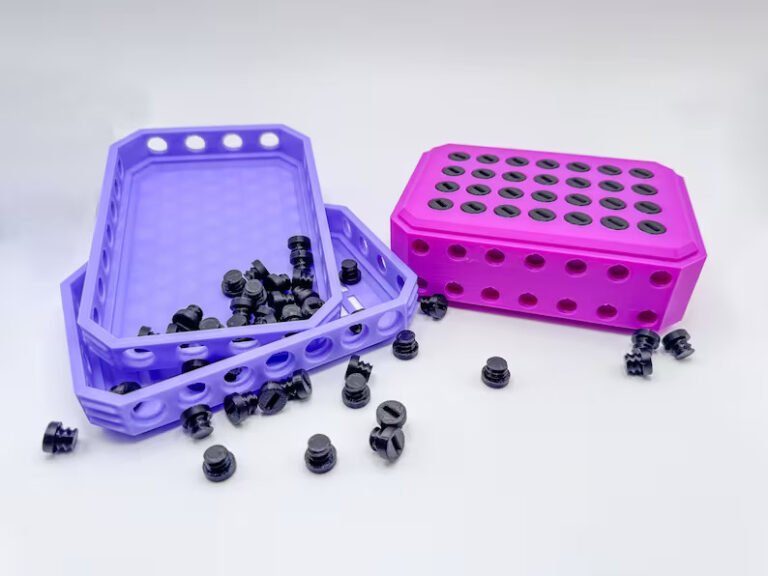 3D Printed annoying box container, 3 layers of screws, 134 screws total