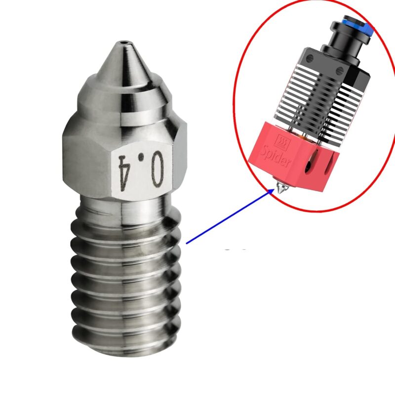 Ender 7 High Speed Chromium Zirconium Copper Nozzle 1.750.4mm (2) Ender 7 High Speed Chromium Zirconium Copper Nozzle 1.750.4mm