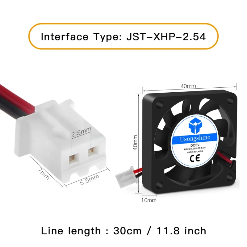 3D Printer 4010 4020 Twotrees Cooling Fans 51224 Volt Brushless DC Fans for Heatsink Cooler Radiator 2 Pin Fans 3D Printer 4010 4020 Twotrees Cooling Fans 51224 Volt Brushless DC Fans for Heatsink Cooler Radiator 2 Pin Fans