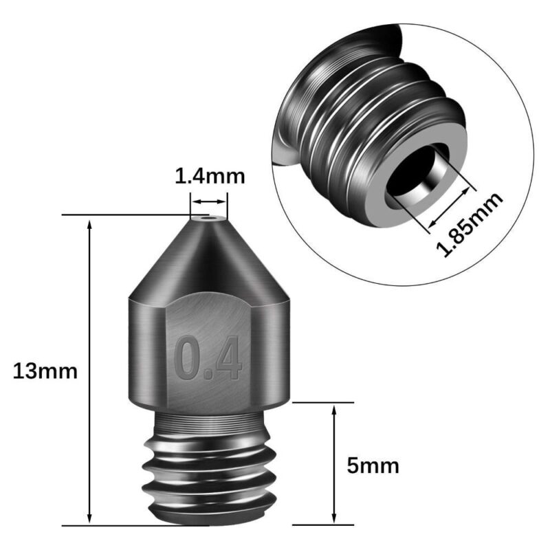 MK8 0.4mm 3D Printer Extruder Nozzle for 3D Printer (3) MK8 0.4mm 3D Printer Extruder Nozzle for 3D Printer