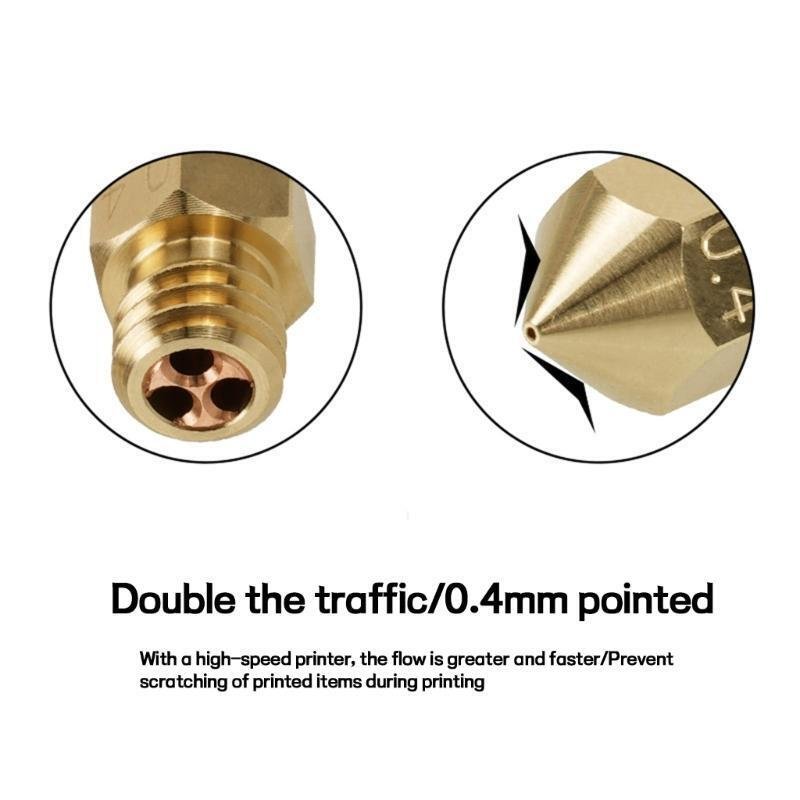 MK8 Clone CHT Brass Nozzle 1.750.4mm M6 high flow for 3d Printer part