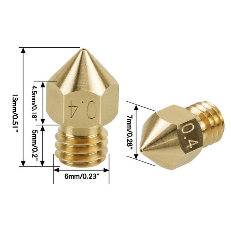MK8 Clone CHT Brass Nozzle 1.750.4mm M6 high flow for 3d Printer part
