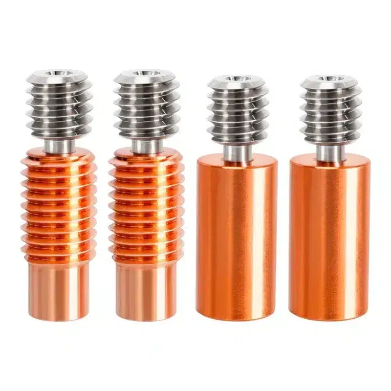 Metal Neck V6 Titanium Alloy Copper 3D Printer Nozzle Throat for CR10 E3D V6 (2) Titanium Alloy Thermal Barrel Feeding Tube 3D Printer E3D V6 Hotend Heat Break