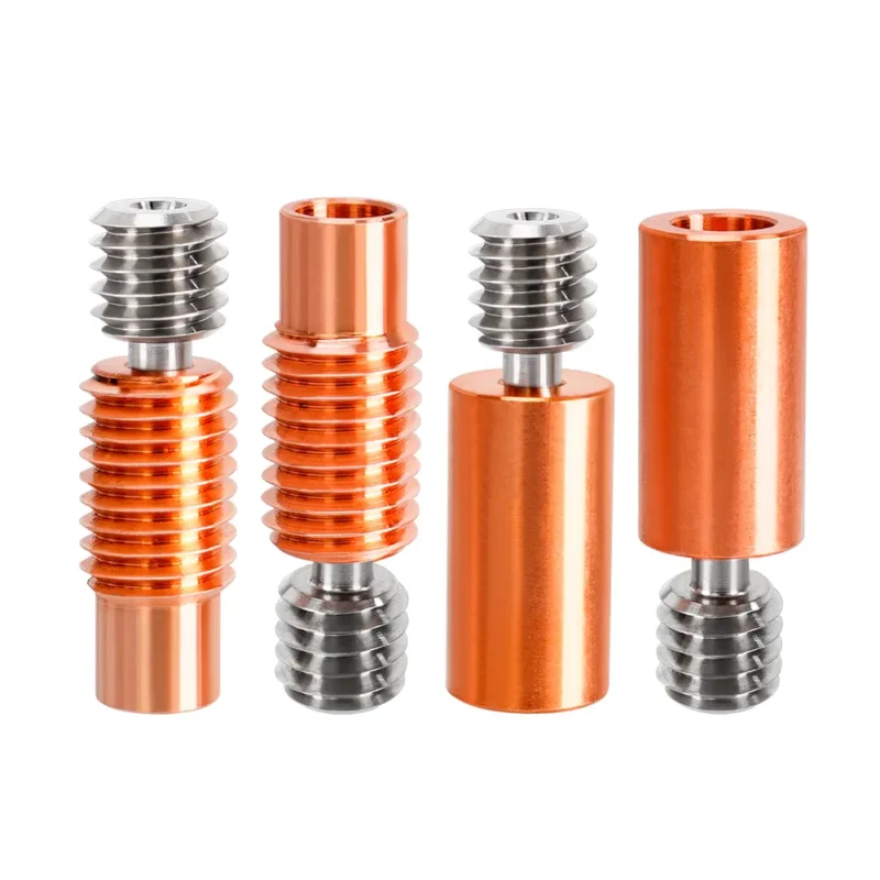 Metal Neck V6 Titanium Alloy Copper 3D Printer Nozzle Throat for CR10 E3D V6 (2) Metal Neck V6 Titanium Alloy Copper 3D Printer Nozzle Throat for CR10 E3D V6 (2)