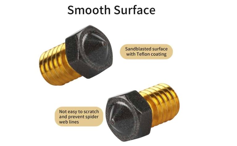 Teflon Coated Nozzle 0.4mm for 3D Printer E3D V6 Hotend