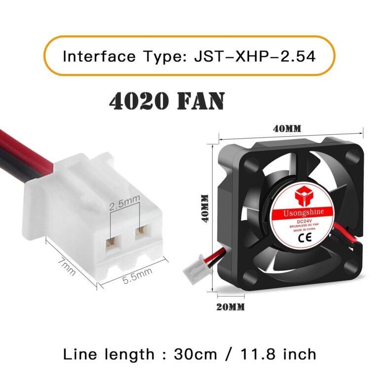 Twotrees 3D Printer Cooling Fan 4020 DC 24V12V5V Brushless Cooling Fan with 2Pin Wire Mini Fan for 3d Printer Parts