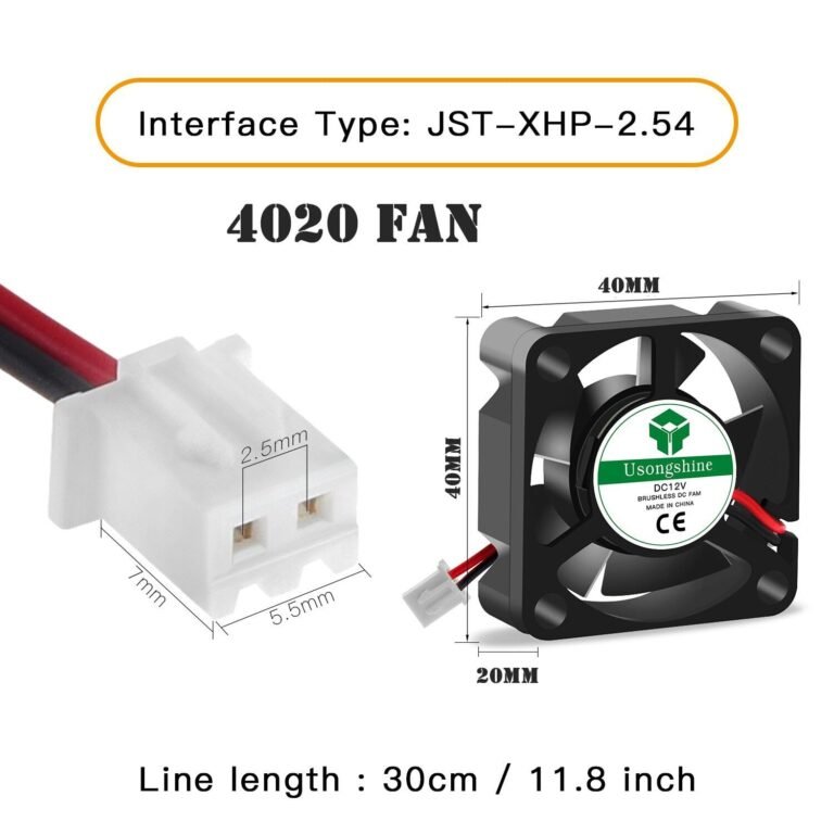 Twotrees 3D Printer Cooling Fan 4020 DC 24V12V5V Brushless Cooling Fan with 2Pin Wire Mini Fan for 3d Printer Parts