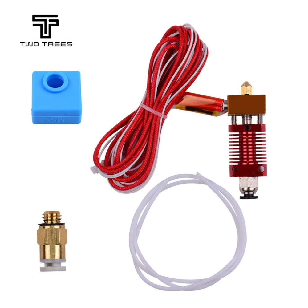 Twotrees CR-10 Hotend MK8 Extruder kit assembled 12v24v 40W with 1m PTFE 2x4 mm