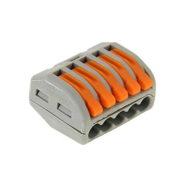 PCT-215-1-0.08-2.5MM-5-POLE-WIRE-CONNECTOR-TERMINAL-BLOCK-with-Spring-Lock-Lever-for-Cable-Connection