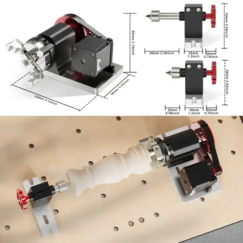TwoTrees CNC 4th Axis Rotary Axis For TTC450 CNC Milling Machine - Image 3