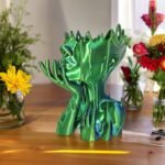 Melting Face Shape Vase,Table Centerpiece,Flower Pot Home Decor,Office,Living Plastic Vase (6.2 inch, Green, Blue)Be the first to Review this product