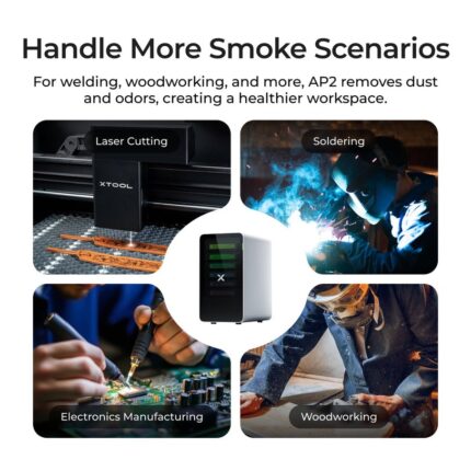 xTool SaffetyPro AP2 Air Purifier wiitth SuuperCyclone Systeem