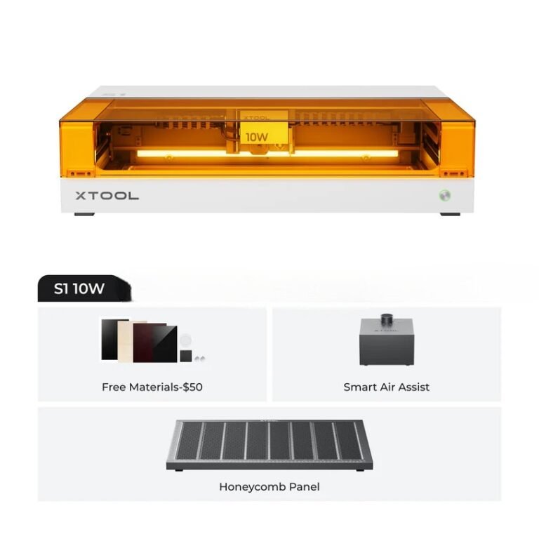 xTool s1 10 W Delux Bundle Whie Mechblock