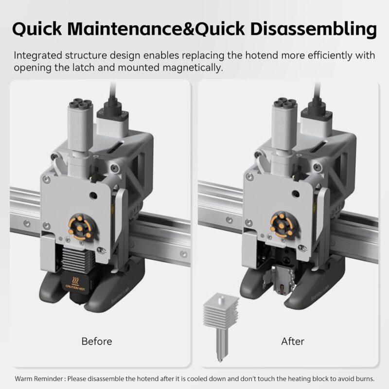 71fysp9qjlL._SL1500_ FAH021 Hotend with Hardened Steel Nozzle - 0.8 mm for A1 Mini, A1