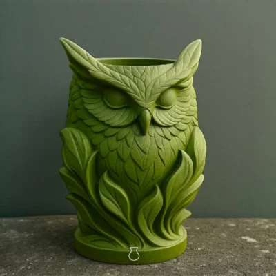 Owl-Shaped Vase Art Organizer for Quiet Charm
