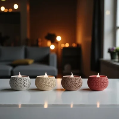 Tealight LED Candle geo style