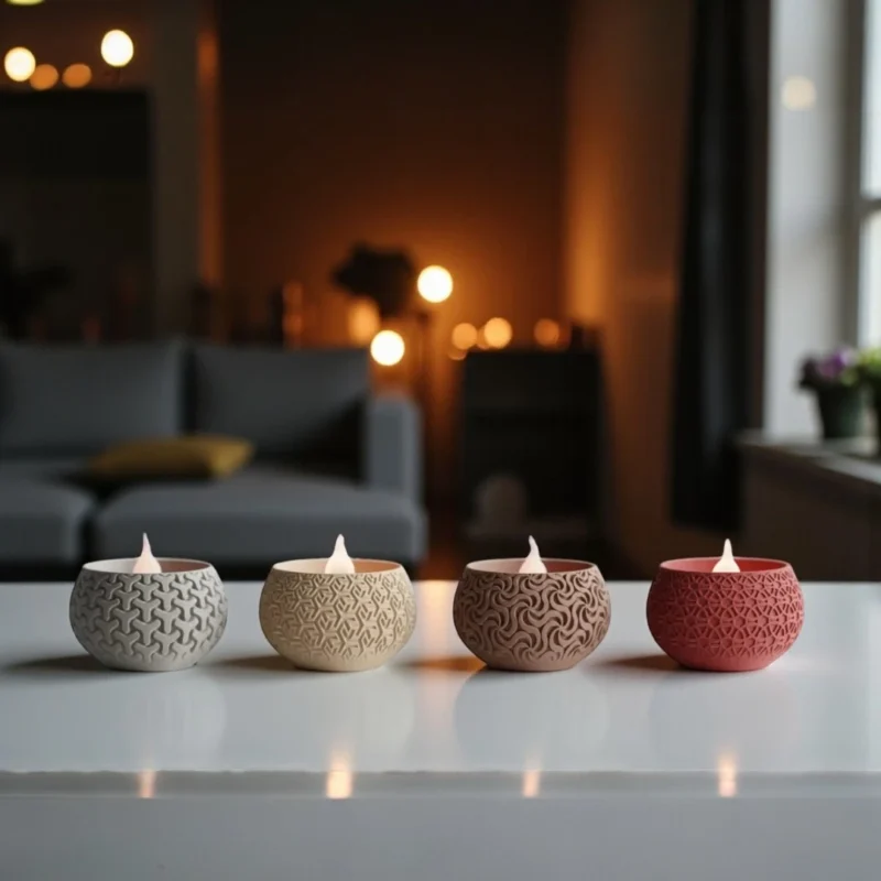 Tealight-LED-Candle-geo-style-Photoroom.webp Tealight LED Candle geo style - Image 1