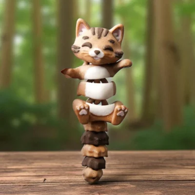 Flexi Cat – Magnetic Hand-Holding Buddy 3D Printed Fidget Toy-1 pc
