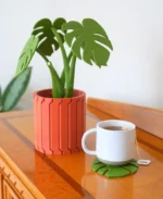 Leafix Monstera Coaster Set With Magnetic Leaves & Pot-1 pc - Image 5