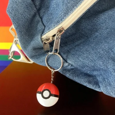 Pokéball Keychain: 3D Printed with Plant-Based Materials Keychain-1 pc