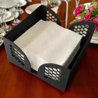 paper napkin holder with some hexa