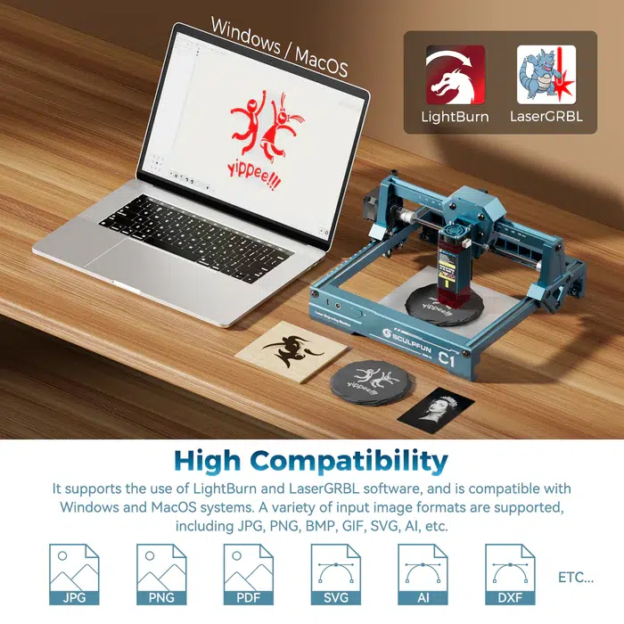 SCULPC1_15 Sculpfun C1 Mini Portable Laser Engraver - Image 14