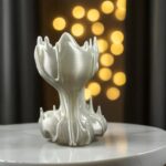 Fluid Elegance – Abstract Face Sculpture_white colour-Where imagination takes shape. - Image 3