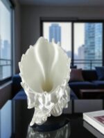 Fluid Elegance – Abstract Face Sculpture_white colour-Where imagination takes shape. - Image 4