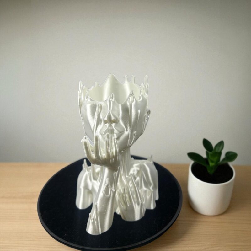 Fluid Elegance – Abstract Face Sculpture_white colour-Where imagination takes shape. - Image 5