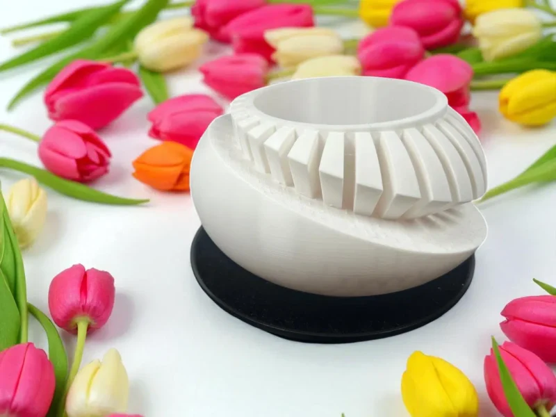 3D-Printed Modular White Planter - Image 2