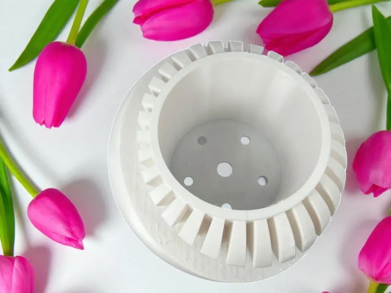 3D-Printed Modular White Planter - Image 3