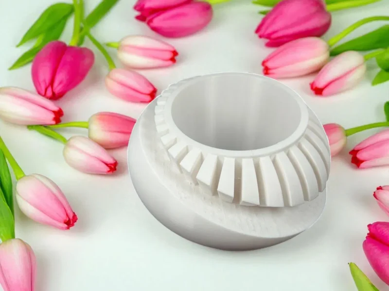 3D-Printed Modular White Planter - Image 4