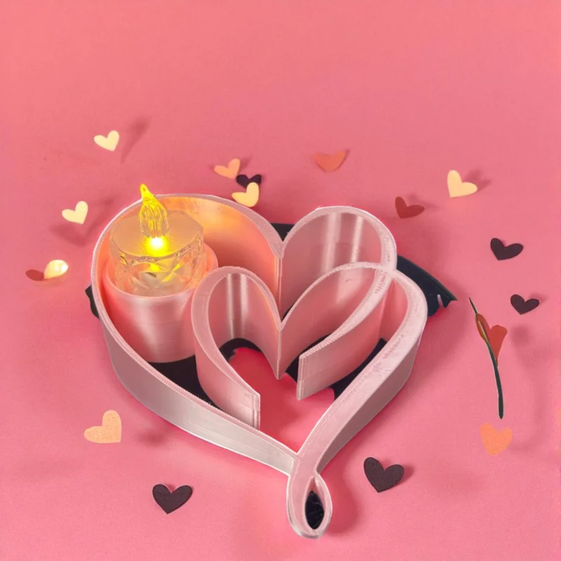 'Eternal Embrace' Heart Tea Light Holder - Image 3