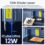 Sculpfun iCube Ultra: Flagship Portable Single Laser Module Switching Engraver - Image 9