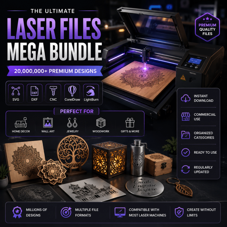 20 Million CNC & Laser Cut Files Mega Bundle