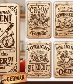 Funny German Cutting Board Engraving Bundle