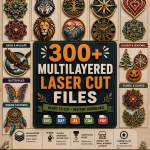 300+ Multilayered Laser Cut Files SVG Bundle