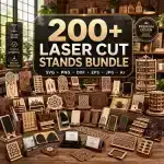 200+ Laser Cut Display Stands Bundle SVG Files