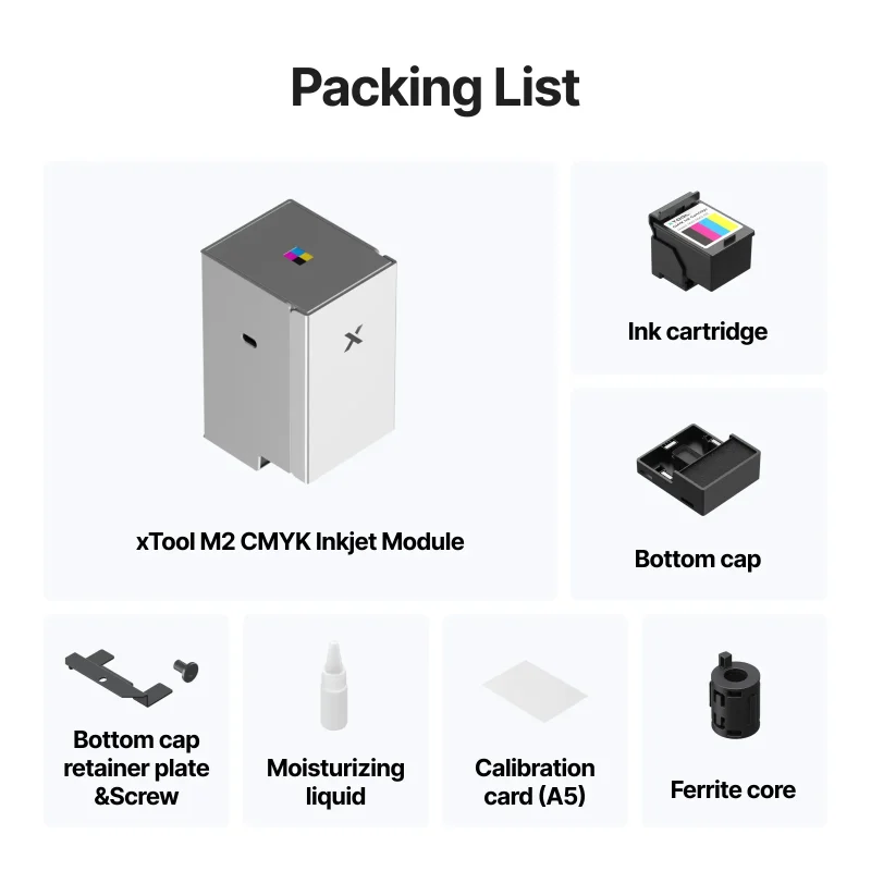xTool M2 CMYK Inkjet Printing Module Mechblock