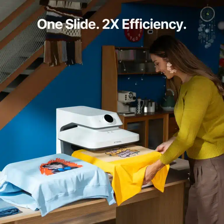 xTool Dual Station for WonderPress batch garment pressing