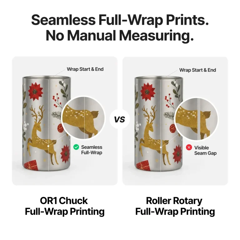 xTool OR1 Rotary Attachment for O1 Omni Printer full-wrap UV printing